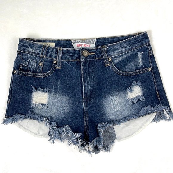 Hot Kiss Denim - Hot 💋 Cici Distressed Short Denim Shorts Size 7